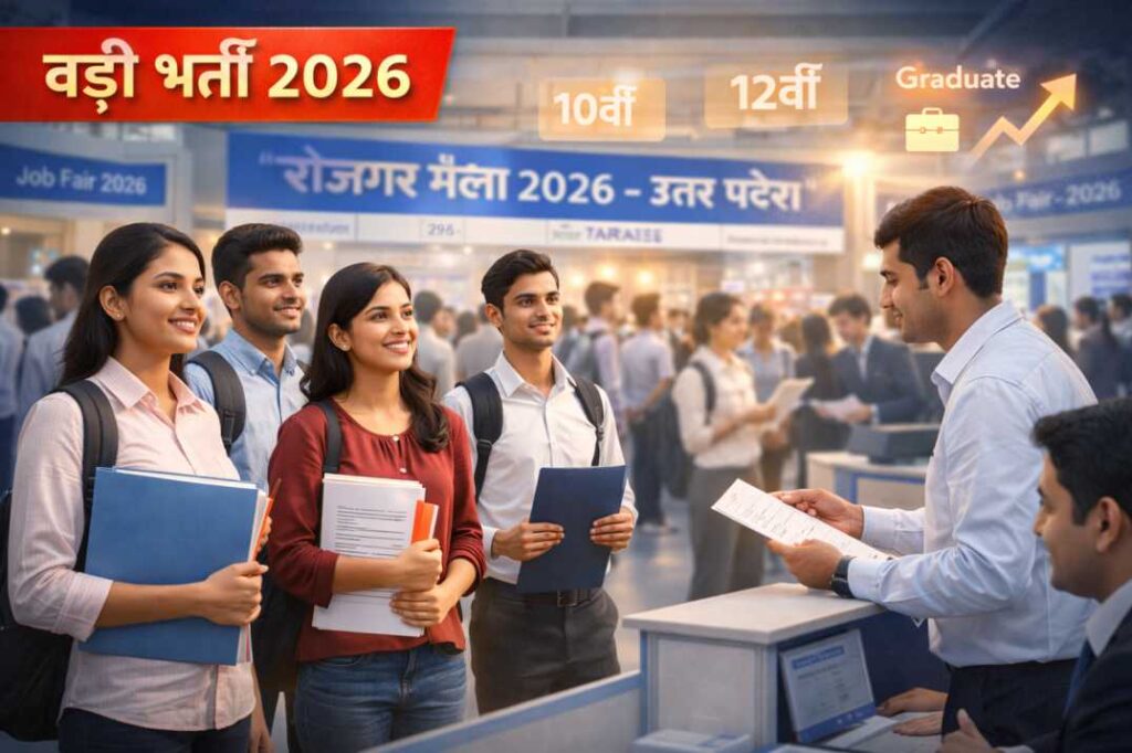 यूपी रोजगार मेला 2026 – 10वीं, 12वीं और ग्रेजुएट युवाओं के लिए बड़ी भर्ती